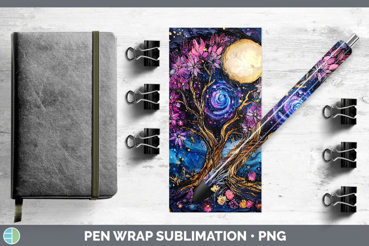 Galaxy Tree of Life Pen Wrap Sublimation Pen Designs