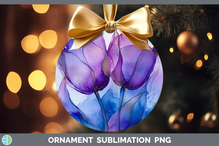 Galaxy Tulip Ornament Sublimation Bauble Designs