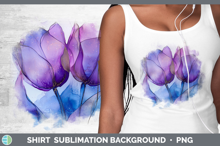 Galaxy Tulip Shirt Sublimation Sublimation Background Design
