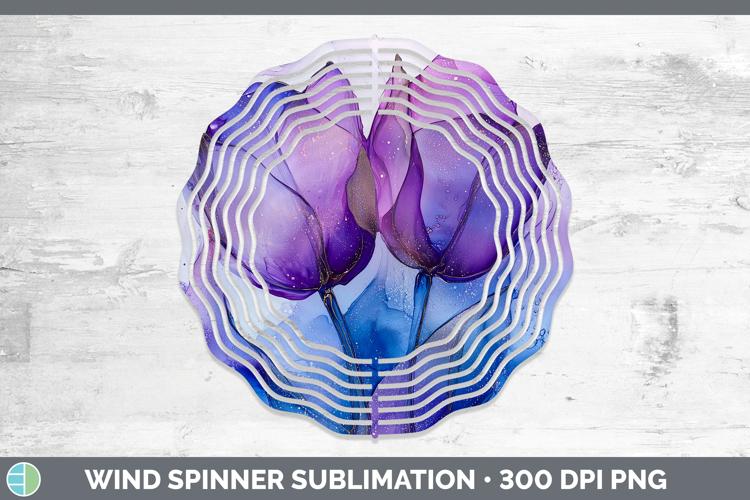 Galaxy Tulip Wind Spinner Sublimation Spinner Designs