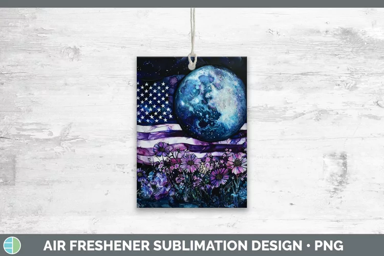 Galaxy USA Flag Air Freshener Sublimation Car Freshener Desi