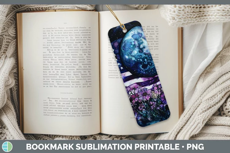 Galaxy USA Flag Bookmark Sublimation Printable Designs