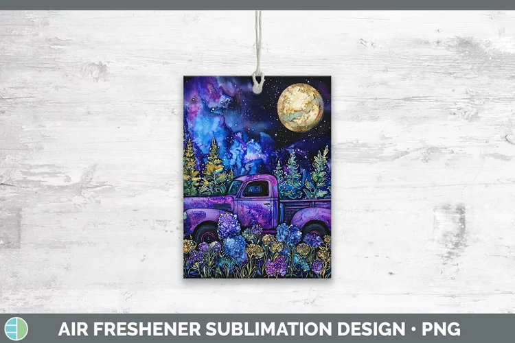 Galaxy Vintage Truck Air Freshener Sublimation Car Freshener