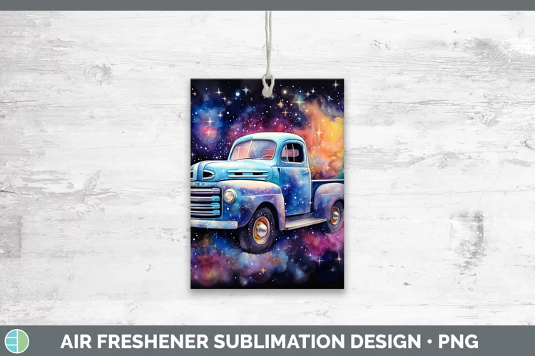 Galaxy Vintage Truck Air Freshener Sublimation Car Freshener