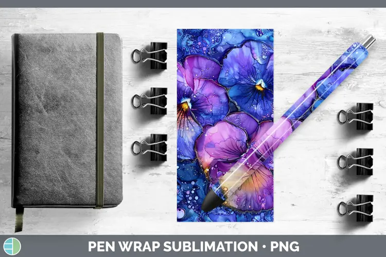 Galaxy Violet Pen Wrap Sublimation Pen Designs