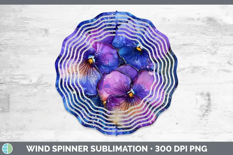 Galaxy Violet Wind Spinner Sublimation Spinner Designs
