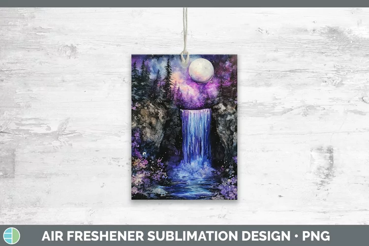 Galaxy Waterfall Air Freshener Sublimation Car Freshener Des