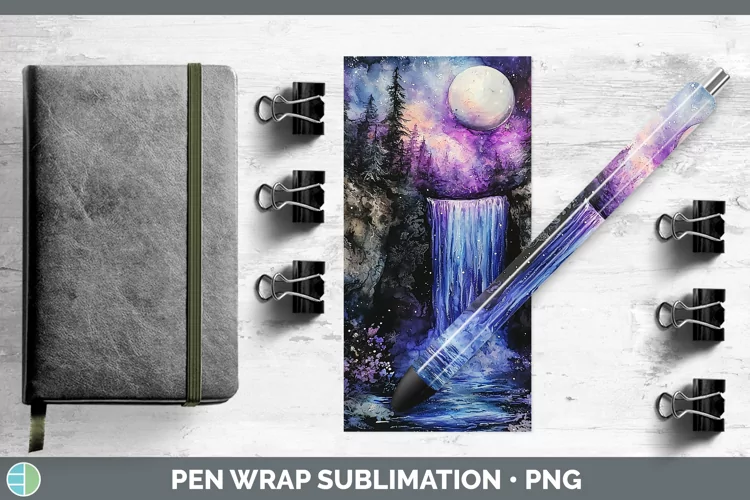 Galaxy Waterfall Pen Wrap Sublimation Pen Designs
