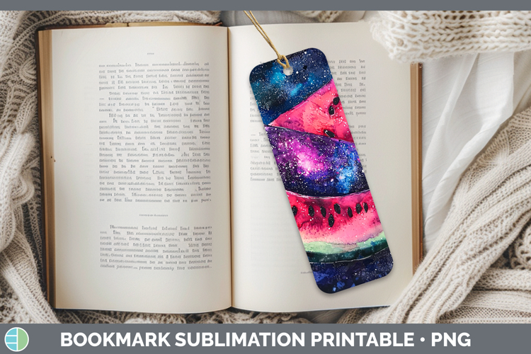 Galaxy Watermelon Bookmark Sublimation Printable Designs