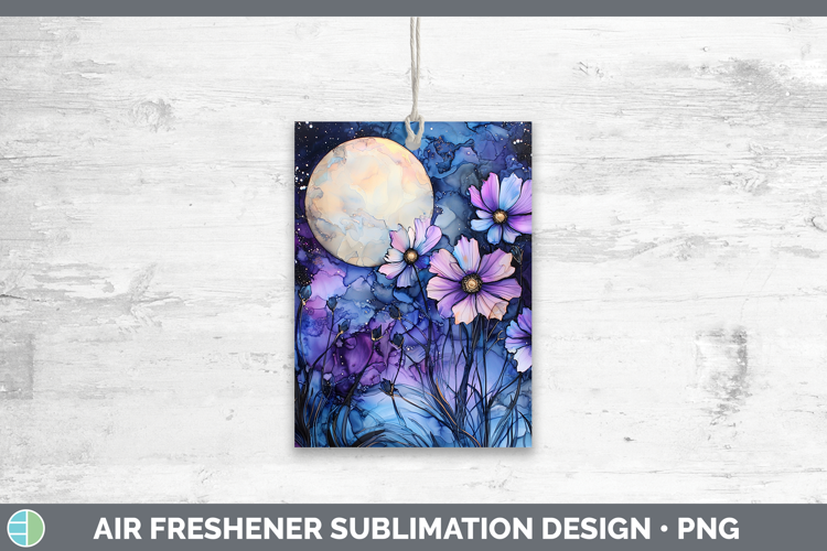 Galaxy Wild Flowers Air Freshener Sublimation Car Freshener