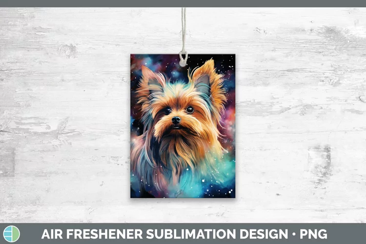 Galaxy Yorkshire Terrier Air Freshener Sublimation Car Fresh