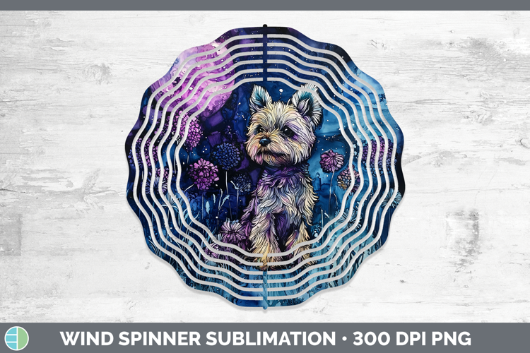 Galaxy Yorkshire Terrier Wind Spinner Sublimation Spinner De