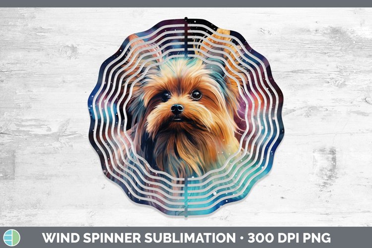 Galaxy Yorkshire Terrier Wind Spinner Sublimation Spinner De