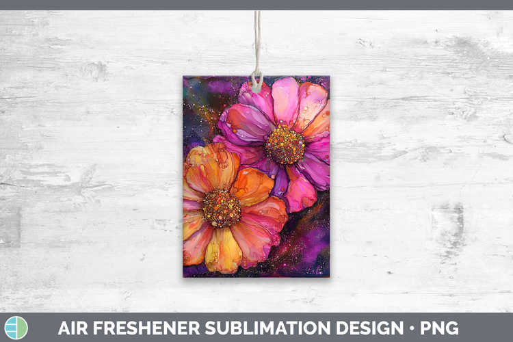 Galaxy Zinnia Air Freshener Sublimation Car Freshener Design