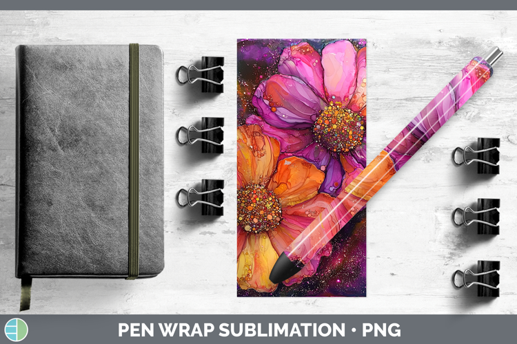 Galaxy Zinnia Pen Wrap Sublimation Pen Designs