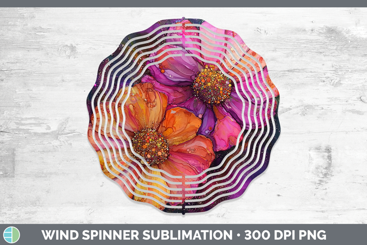 Galaxy Zinnia Wind Spinner Sublimation Spinner Designs