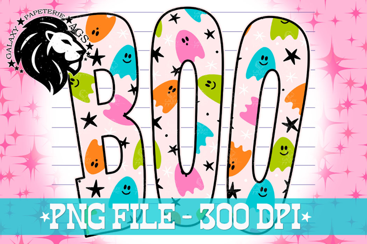 Cute Ghost Halloween Boo PNG, Colorful Spooky Shirt Design