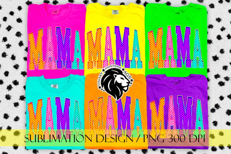 Neon Mama Sublimation PNG