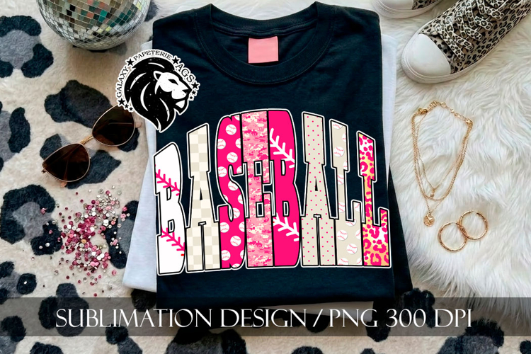 Baseball Sublimation PNG, Polka Dots Leopard Camo