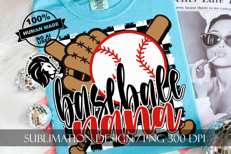 Baseball Nana Sublimation PNG, Baseball Nanny PNG