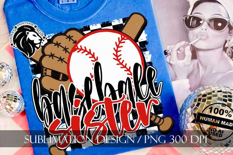 Baseball Sister Sublimation PNG, Baseball Sis PNG