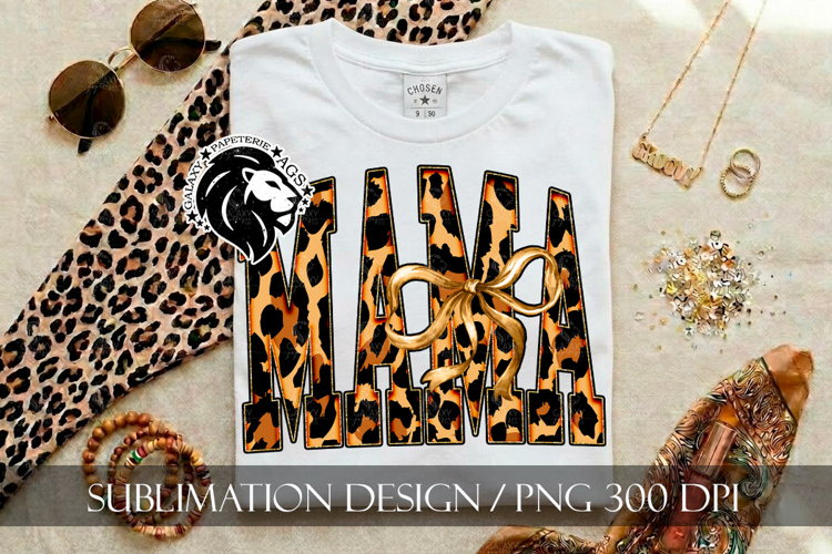 Coquette Leopard Mama Sublimation PNG