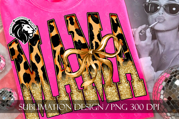 Coquette Leopard Mama Sublimation PNG