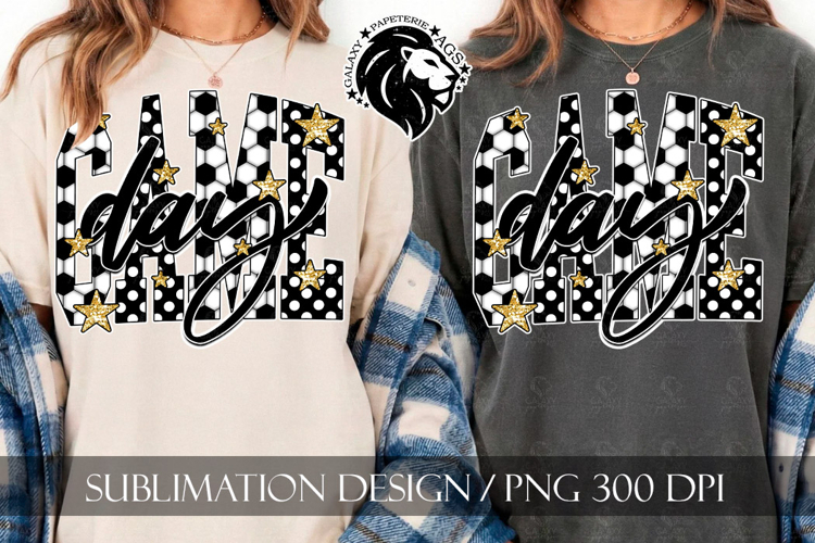 Soccer Game Day Sublimation PNG, Polka Dots