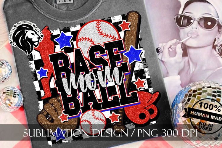 Baseball Mom Sublimation PNG, Baseball Mama PNG