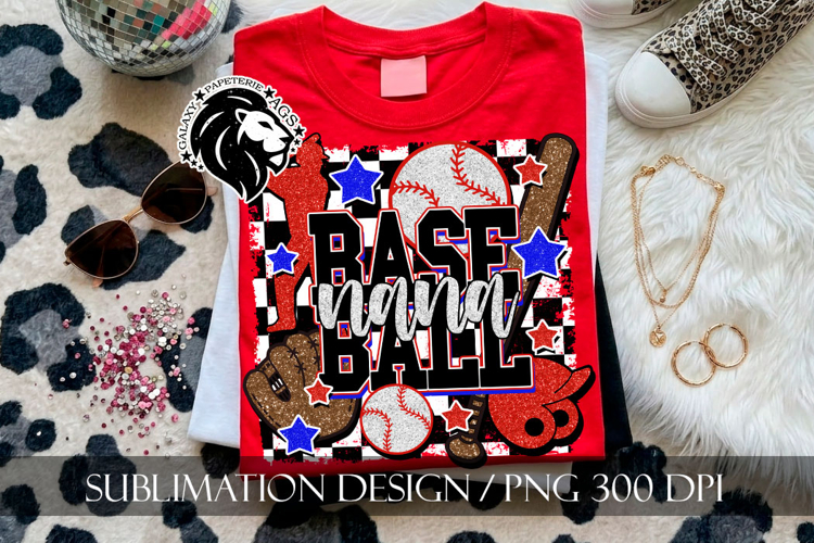 Baseball Nana Sublimation PNG, Baseball Nanny PNG