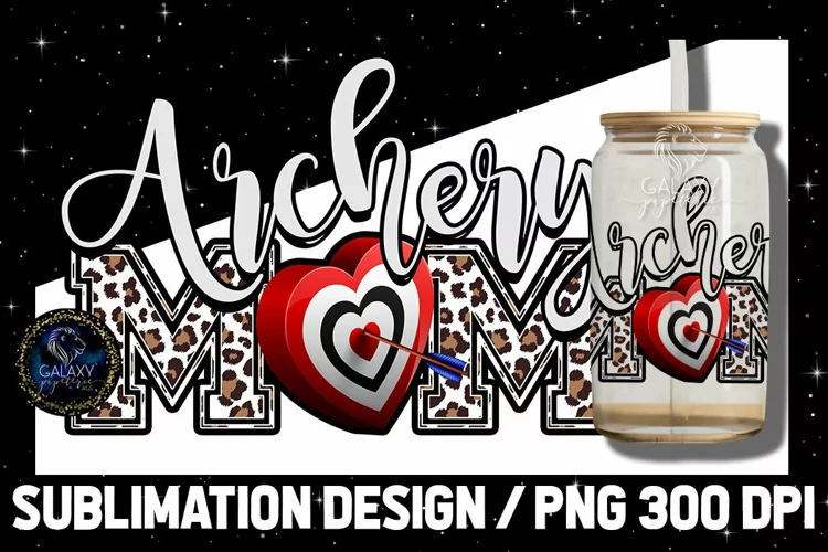 Archery Mom Sublimation Design PNG | Leopard Archery Mom