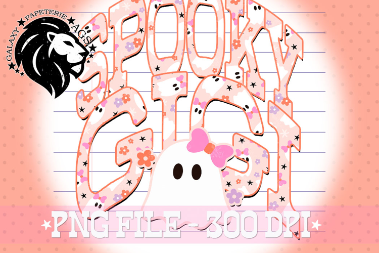 Pink Coquette Gigi Halloween PNG, Girly Ghost