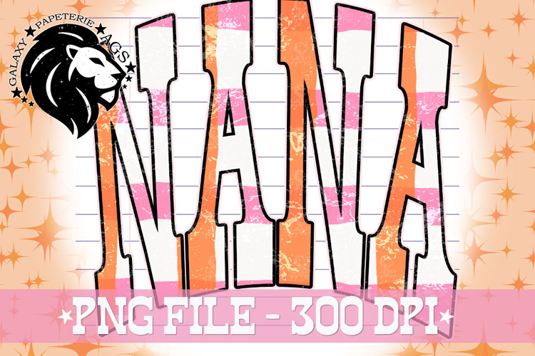 Fall Nana, Gingham, DTF Design, PNG
