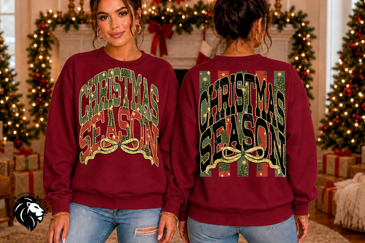 Christmas Season PNG, Retro Christmas Sublimation PNG
