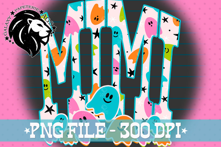 Halloween Mimi PNG, Spooky Mimi Ghost Design, Colorful
