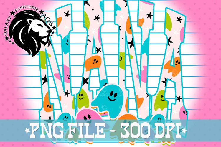 Halloween Nana PNG, Spooky Nana Ghost Design, Colorful