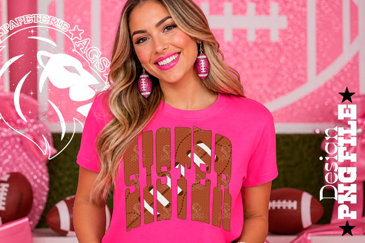 Football Sister Design PNG, Ball Design