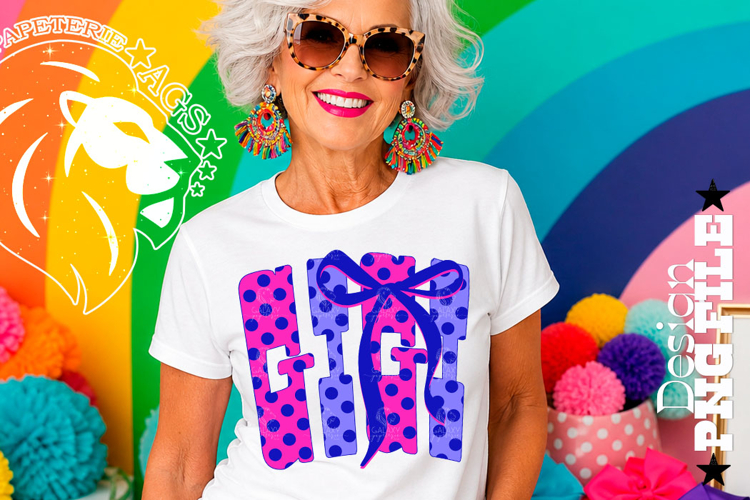 Polka Dots Coquette Gigi DTF Design, PNG