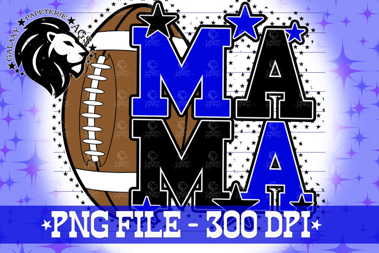 Football Mom PNG, Football Mama Game Day Shirt, Blue