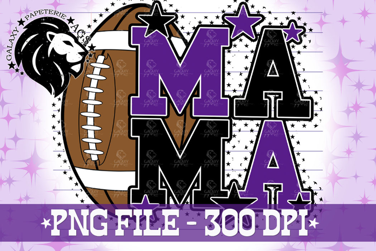 Football Mom PNG, Football Mama Game Day Shirt, Purple