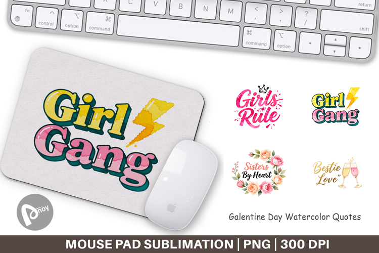 Galentine's Day Quotes Mouse Pad