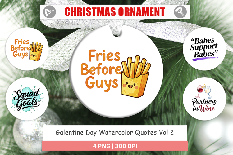 Galentine's Day Quotes Ornament