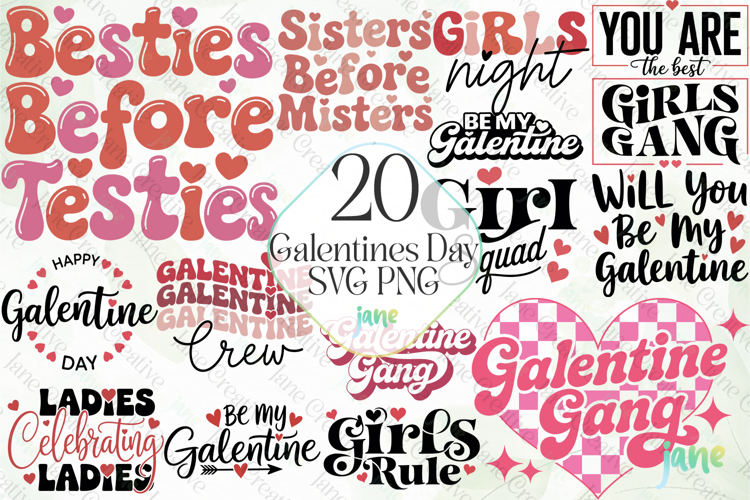 Galentines Day SVG PNG Bundle