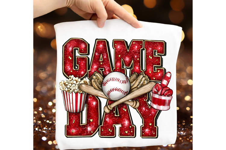 Game Day Baseball Png, Glitter Baseball Png, Baseball Coquet