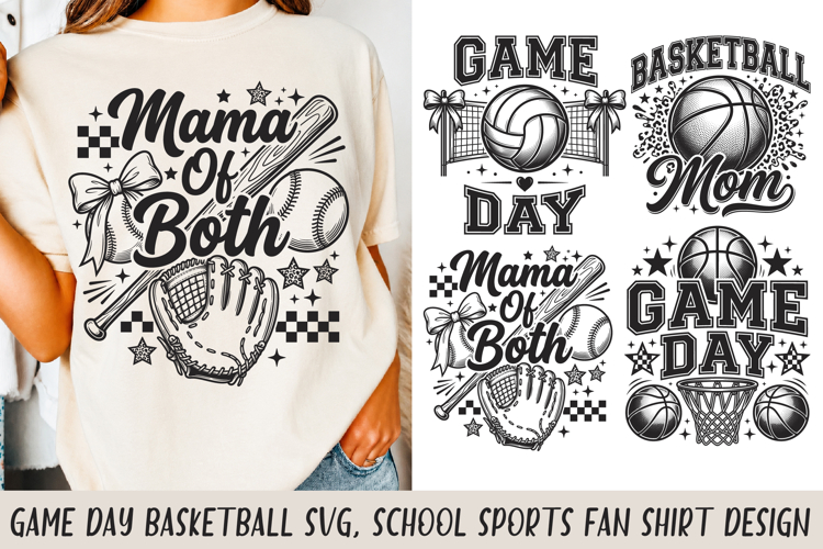 Game Day Basketball SVG, School Sports Fan Shirt Design