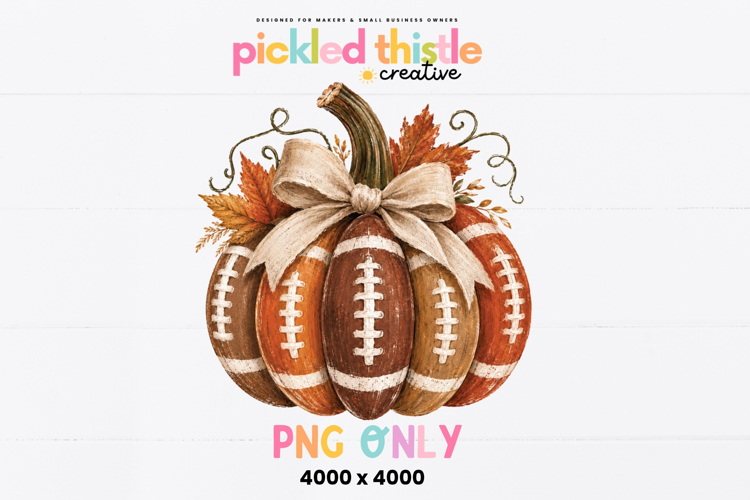 Fall Football Season Sublimation Clipart