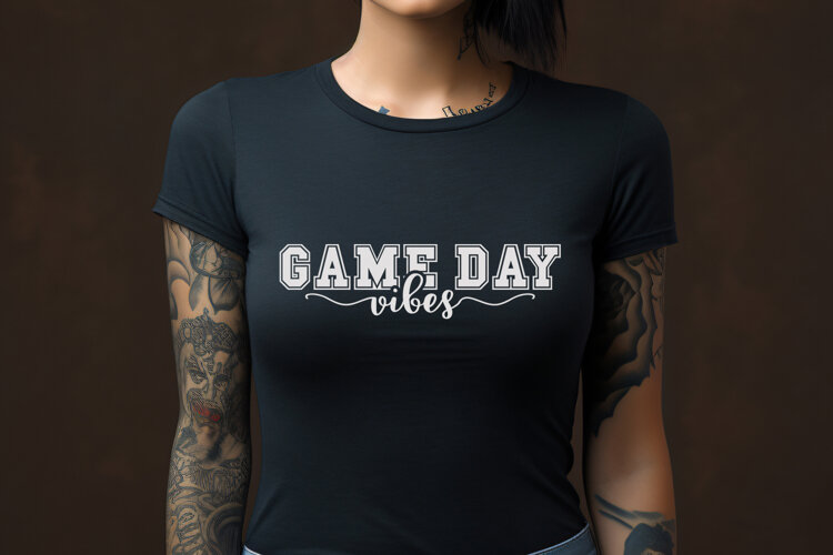 Game Day Vibes Football SVG Quote example image 1