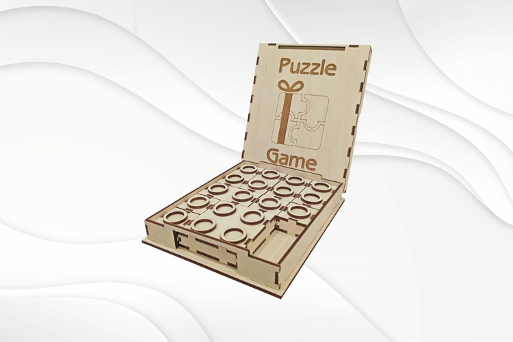 Pocket game, sliding puzzles, laser cutting SVG DXF design