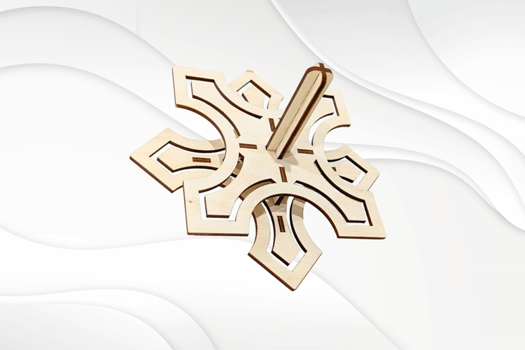 Gift Spin Toy Game Laser Cut Template, Antistress Toy