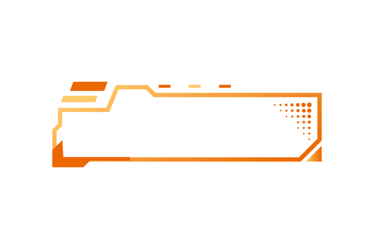 Gaming overlay border frame panel element